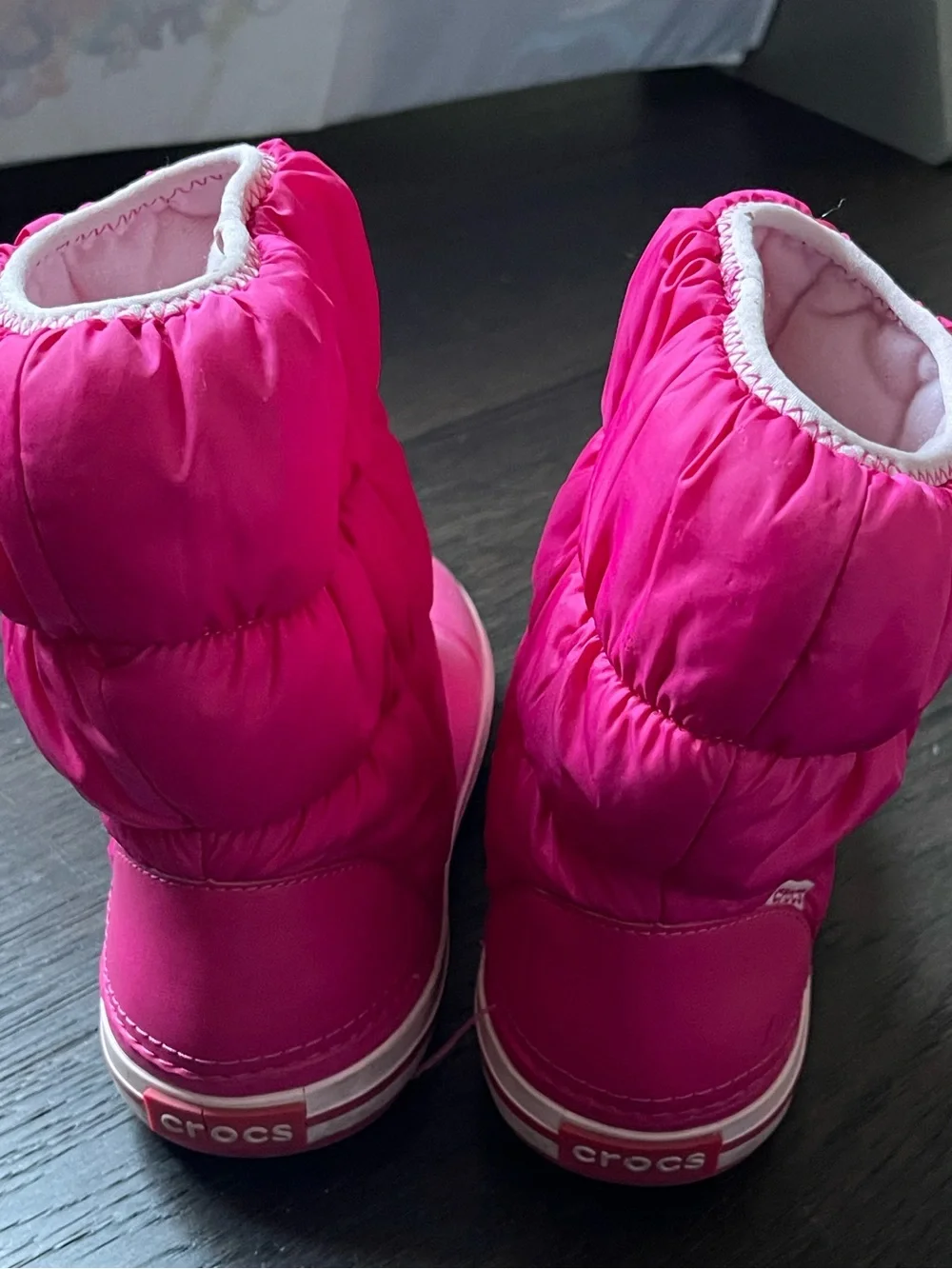 CROCS Kids Pink rain/ snow boots
